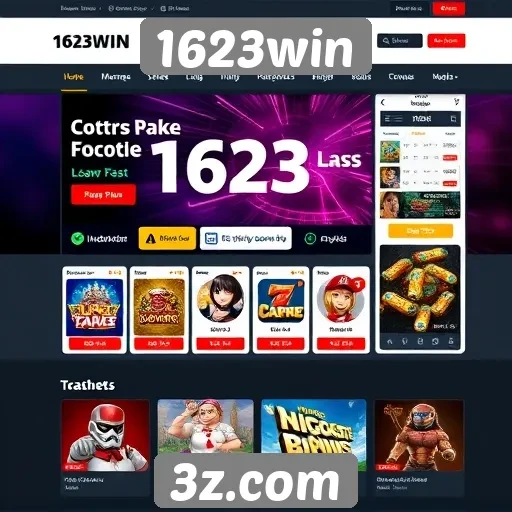 Acessibilidade e design do site 1623win